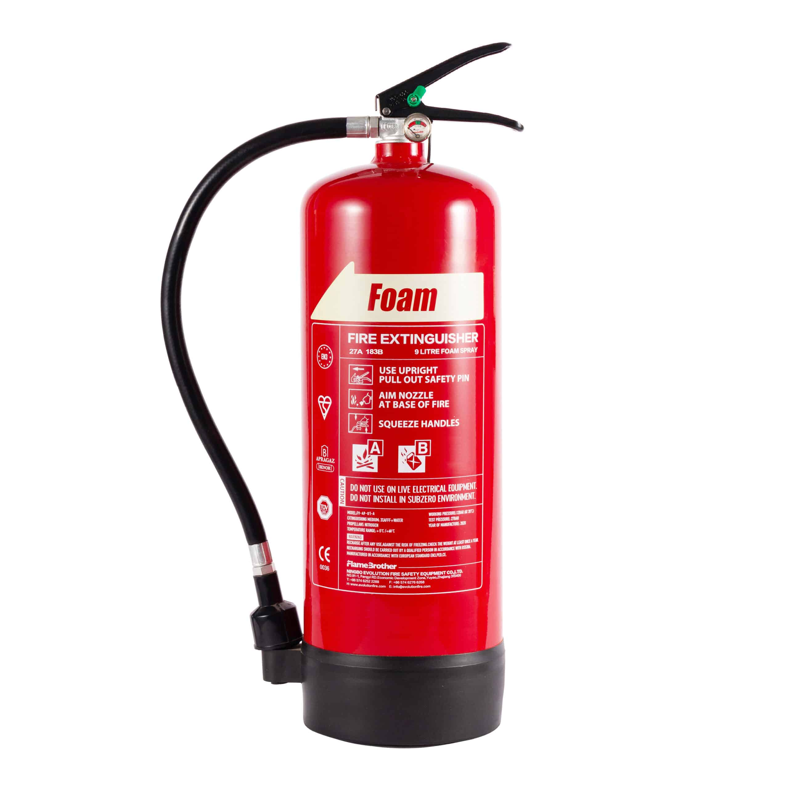 EN3 9L Foam Fire Extinguisher F9 01 Series Foam Fire Extinguisher